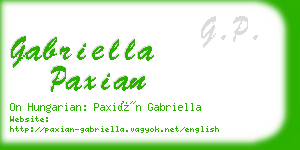 gabriella paxian business card